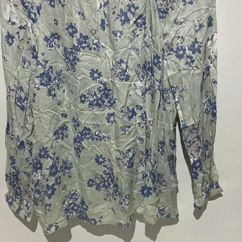 Lucky Brand Women's Multicolor Floral Tassel Ruffled Prairie Blouse Size XL - Picture 11 of 14